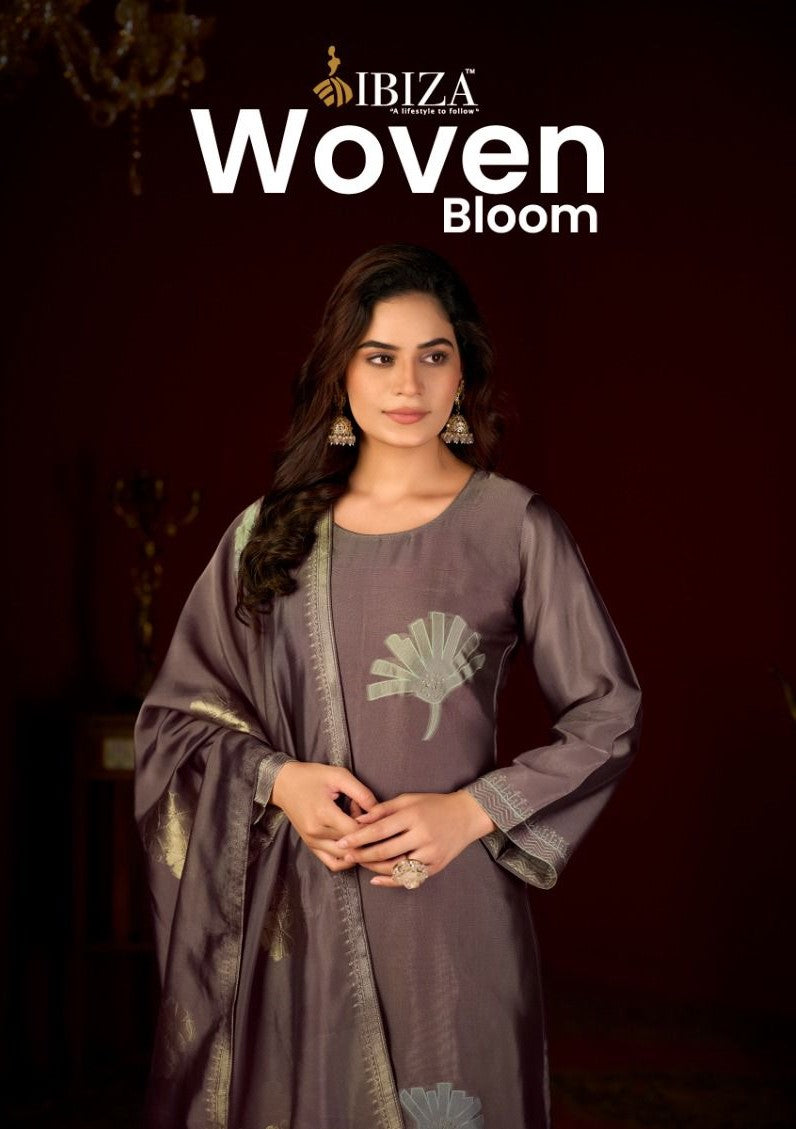 Woven Bloom Ibiza Pure Silk Pant Style Suits Supplier Gujarat