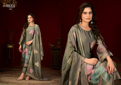 Woven Bloom Ibiza Pure Silk Pant Style Suits Supplier Gujarat