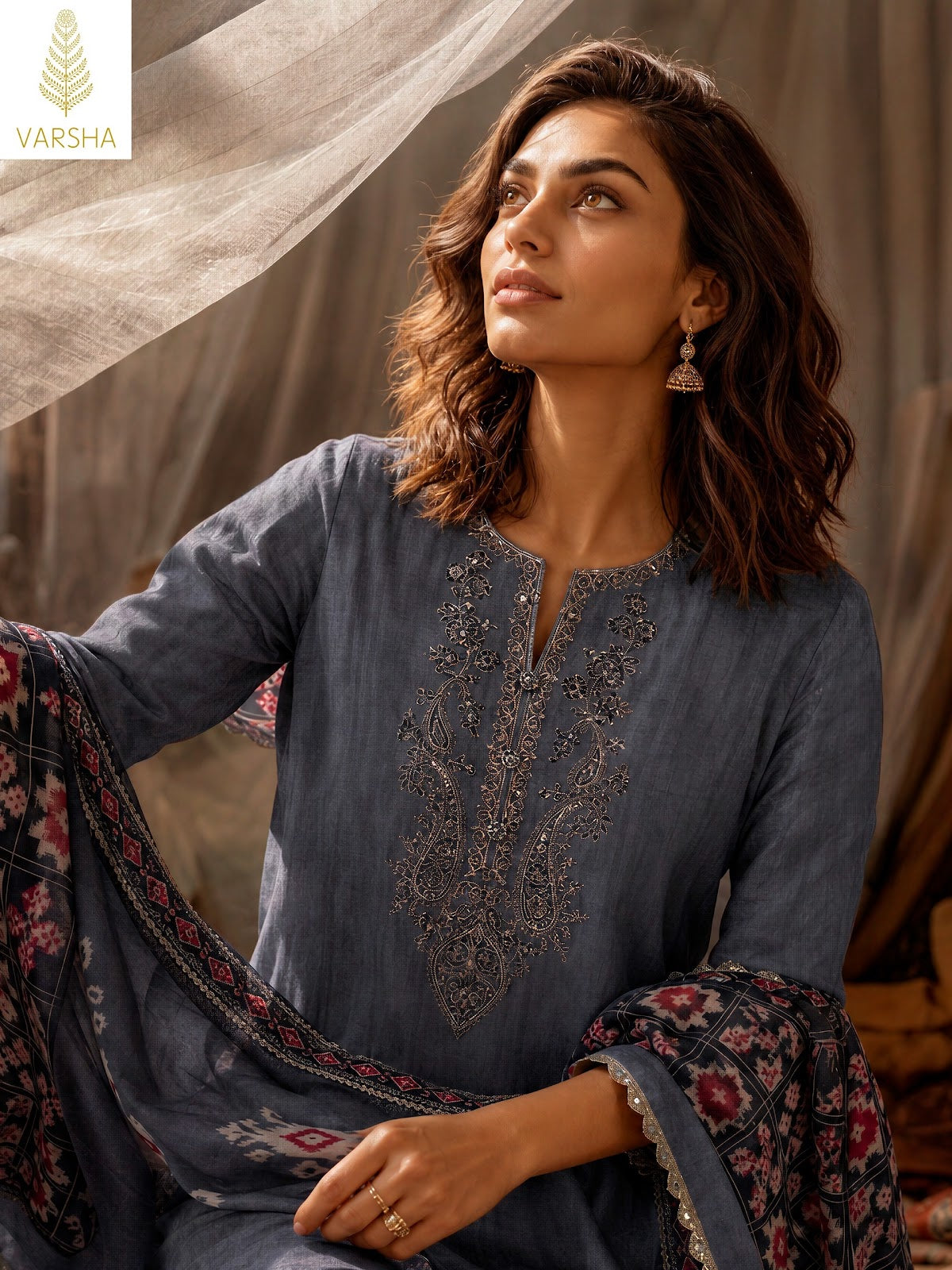 Woven Poetry Varshaa Viscose Muslin Pant Style Suits Wholesale Rate