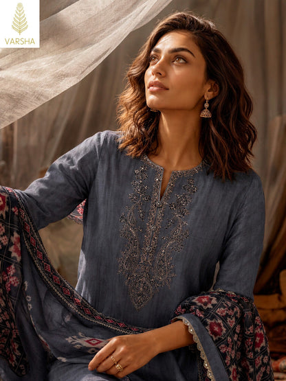 Woven Poetry Varshaa Viscose Muslin Pant Style Suits Wholesale Rate