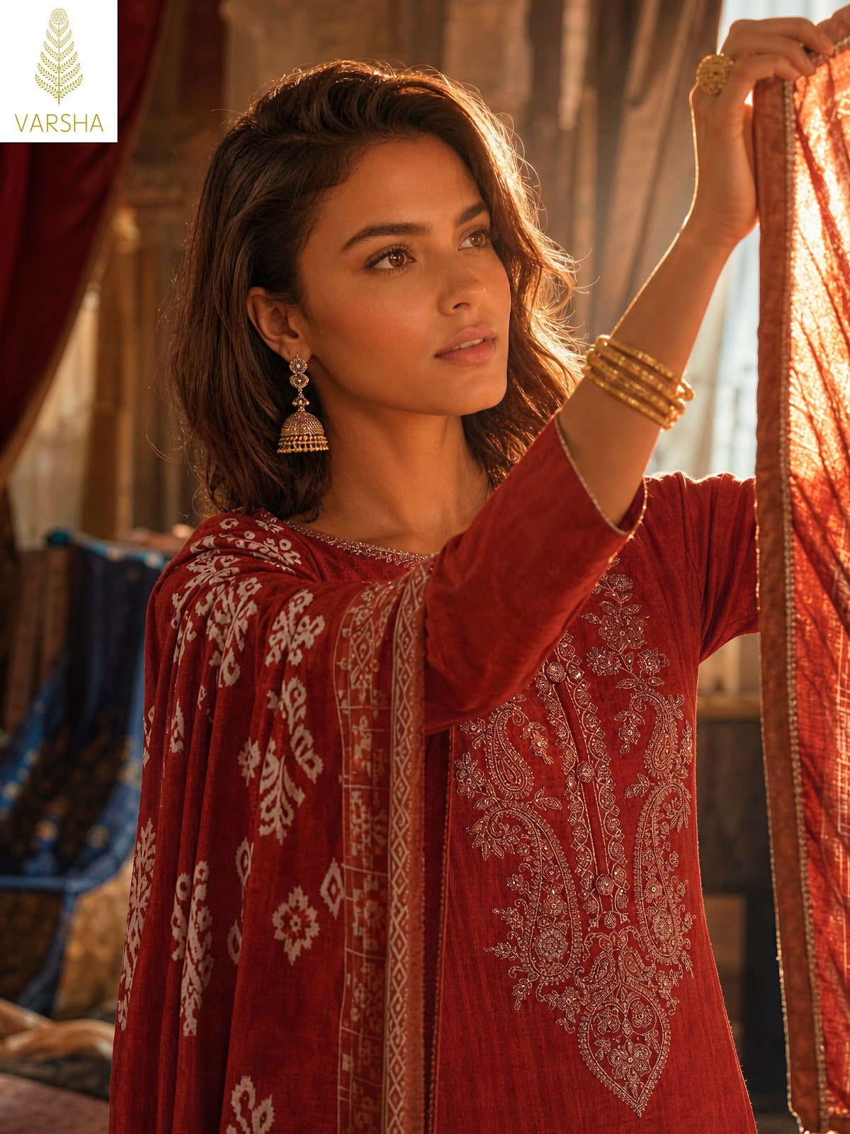 Woven Poetry Varshaa Viscose Muslin Pant Style Suits Wholesale Rate