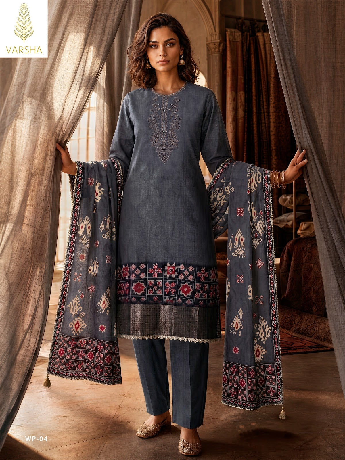 Woven Poetry Varshaa Viscose Muslin Pant Style Suits Wholesale Rate