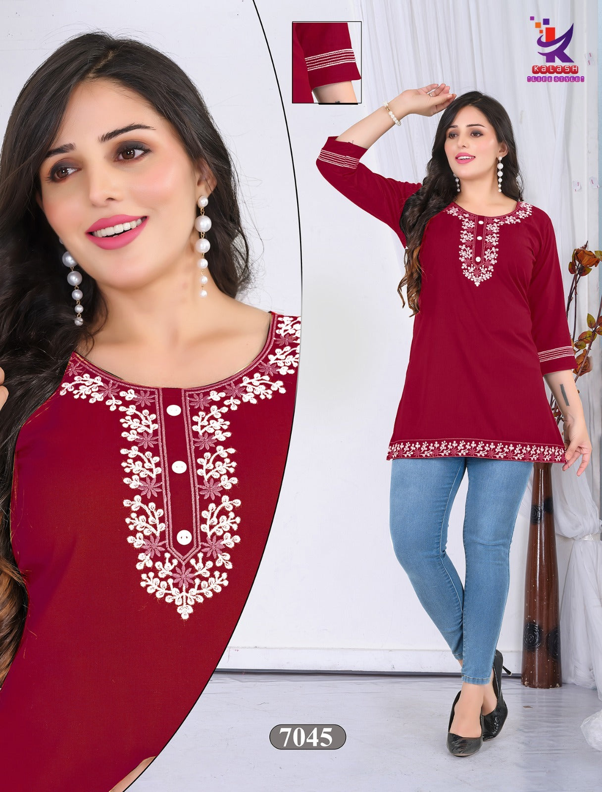 Wow Girl 5 Mlm Kalash Lifestyle Rayon 22Kg Short Kurtis Wholesaler India