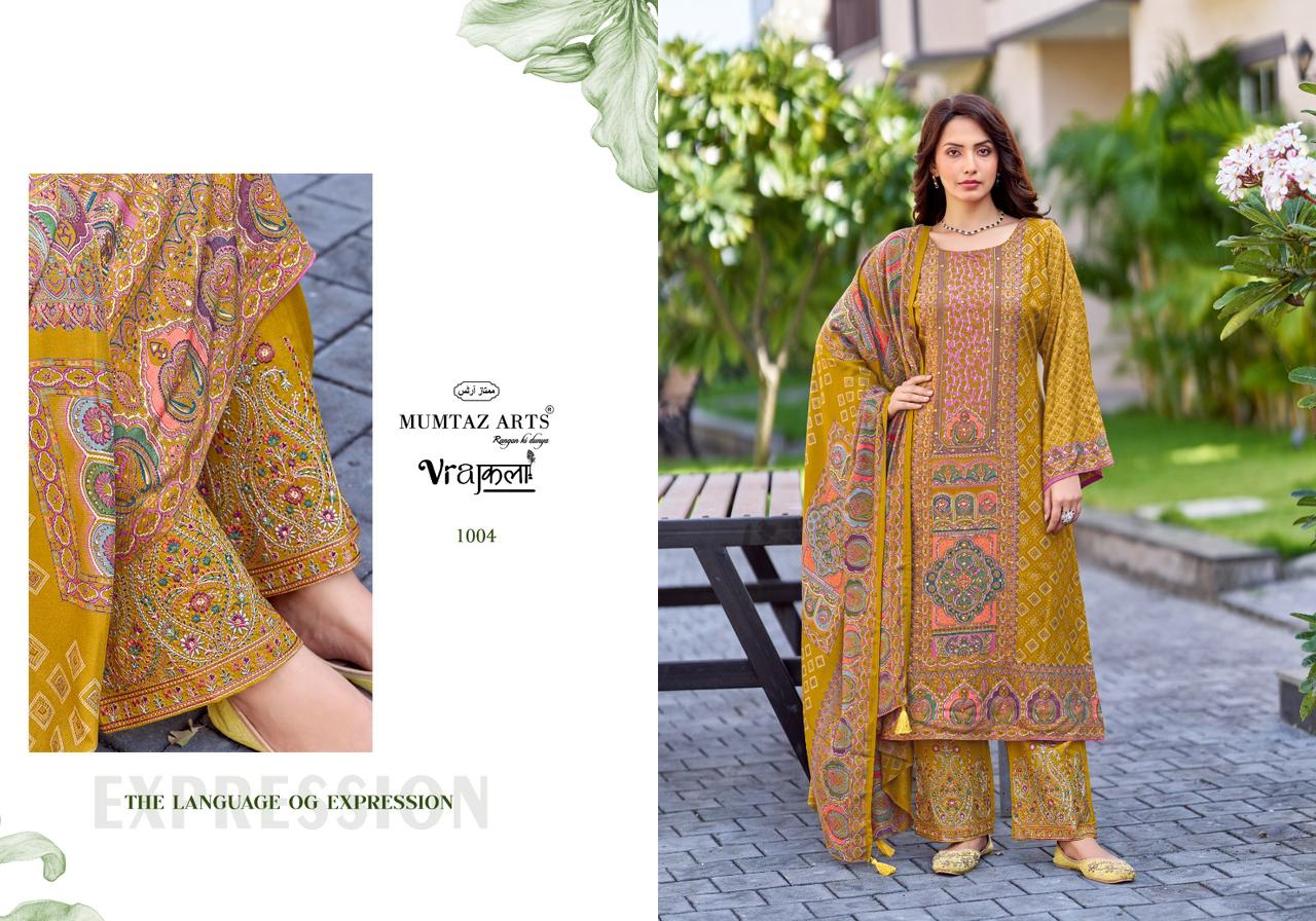 Wow Mumtaz Arts Pashmina Suits Wholesale Price