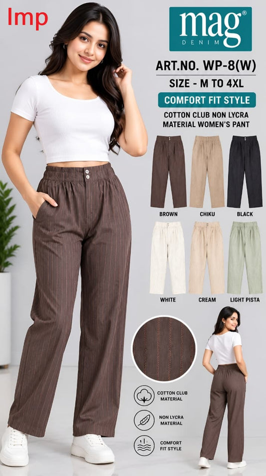 Wp-8 W Imp Cotton Slub Women Pants Manufacturer Gujarat