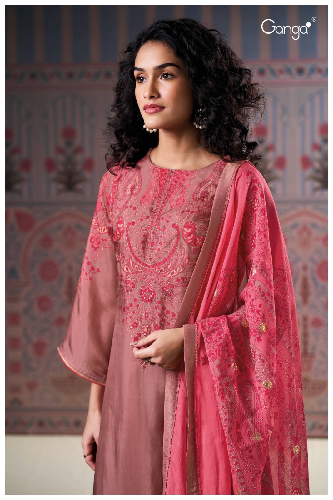 Wynda 3154 Ganga Habutai Silk Plazzo Style Suits Wholesale Rate