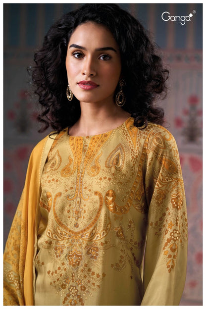 Wynda 3154 Ganga Habutai Silk Plazzo Style Suits Wholesale Rate