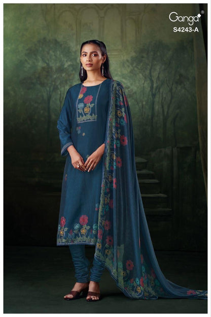 Wynsera 4243 Ganga Pure Bemberg Salwar Suits Supplier Gujarat