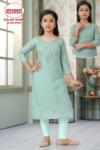 Xalak Dn 9048 Dt Devi Roman Girls Kurti Supplier Ahmedabad