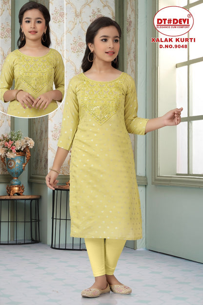 Xalak Dn 9048 Dt Devi Roman Girls Kurti Supplier Ahmedabad
