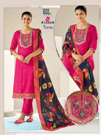 Xara Blue Hills Rayon Readymade Pant Style Suits Supplier Ahmedabad