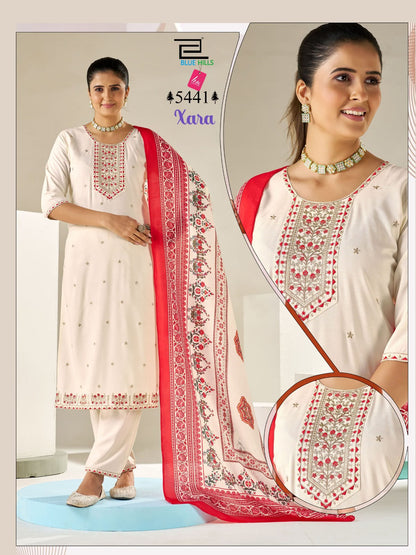 Xara Blue Hills Rayon Readymade Pant Style Suits Supplier Ahmedabad