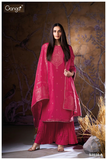 Xenia 3938 Ganga Russian Silk Plazzo Style Suits Exporter Gujarat