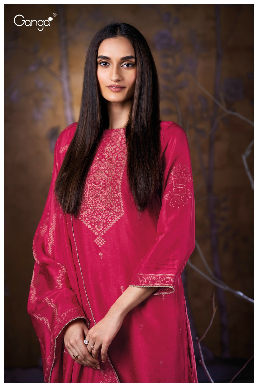 Xenia 3938 Ganga Russian Silk Plazzo Style Suits Exporter Gujarat