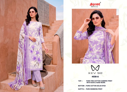 Xev 9E 4038 Bipson Prints Cotton Cambric Pant Style Suits Wholesaler India
