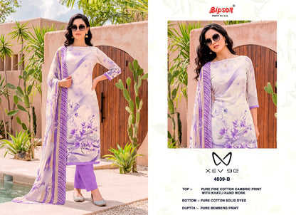 Xev 9E 4039 Bipson Prints Cotton Cambric Pant Style Suits Manufacturer India