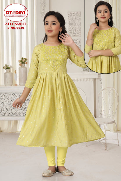 Xiti Dn 9049 Dt Devi Roman Girls Anarkali Kurti Manufacturer Ahmedabad