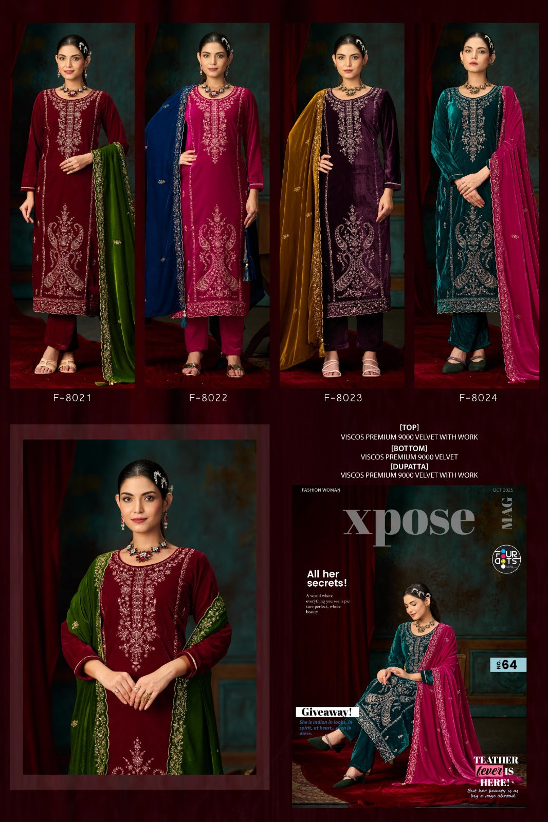 Xpose Four Dots Viscose Velvet Suits Manufacturer Ahmedabad