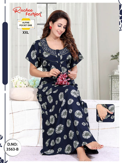 Xxl Alpine Ruchee Fashion Night Gowns Supplier Gujarat