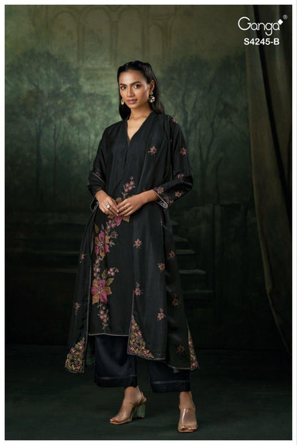 Xylah 4245 Ganga Pure Bemberg Plazzo Style Suits Wholesaler