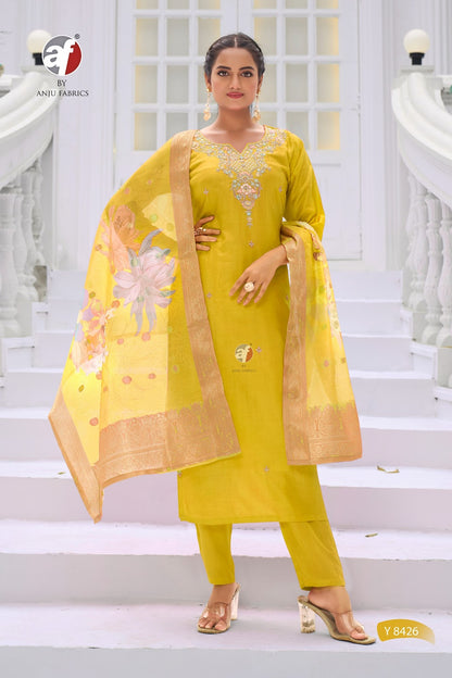 Y 8426 Af Dola Silk Readymade Pant Style Suits Exporter Ahmedabad