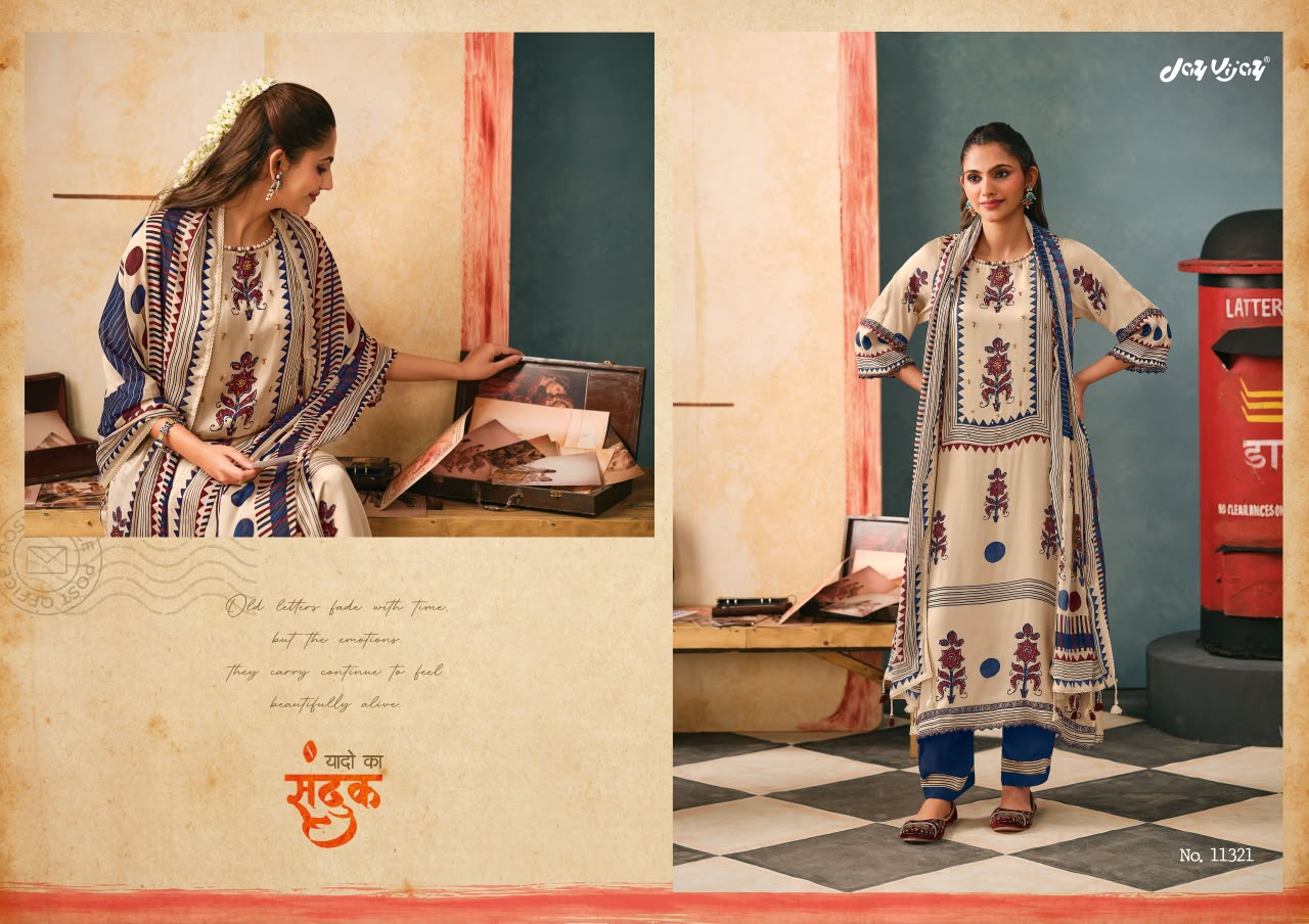 Yaado Ke Dhage Jay Vijay Satin Silk Pant Style Suits Exporter Gujarat