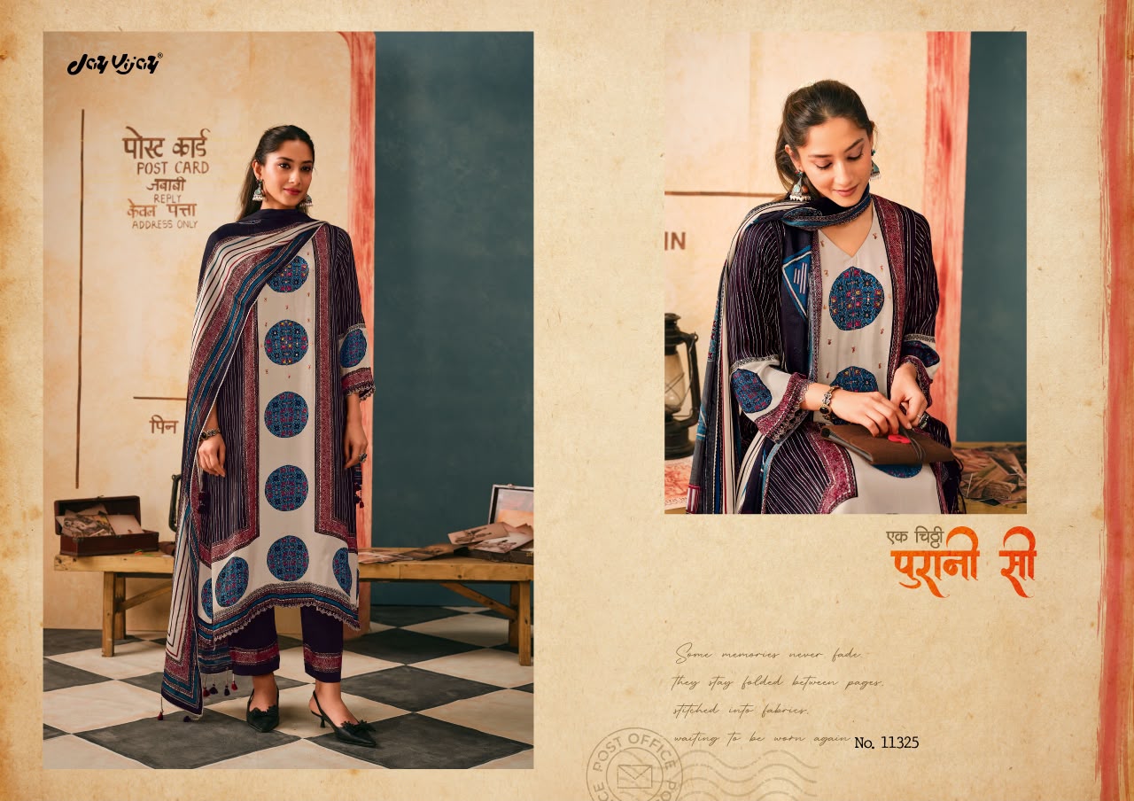 Yaado Ke Dhage Jay Vijay Satin Silk Pant Style Suits Exporter Gujarat