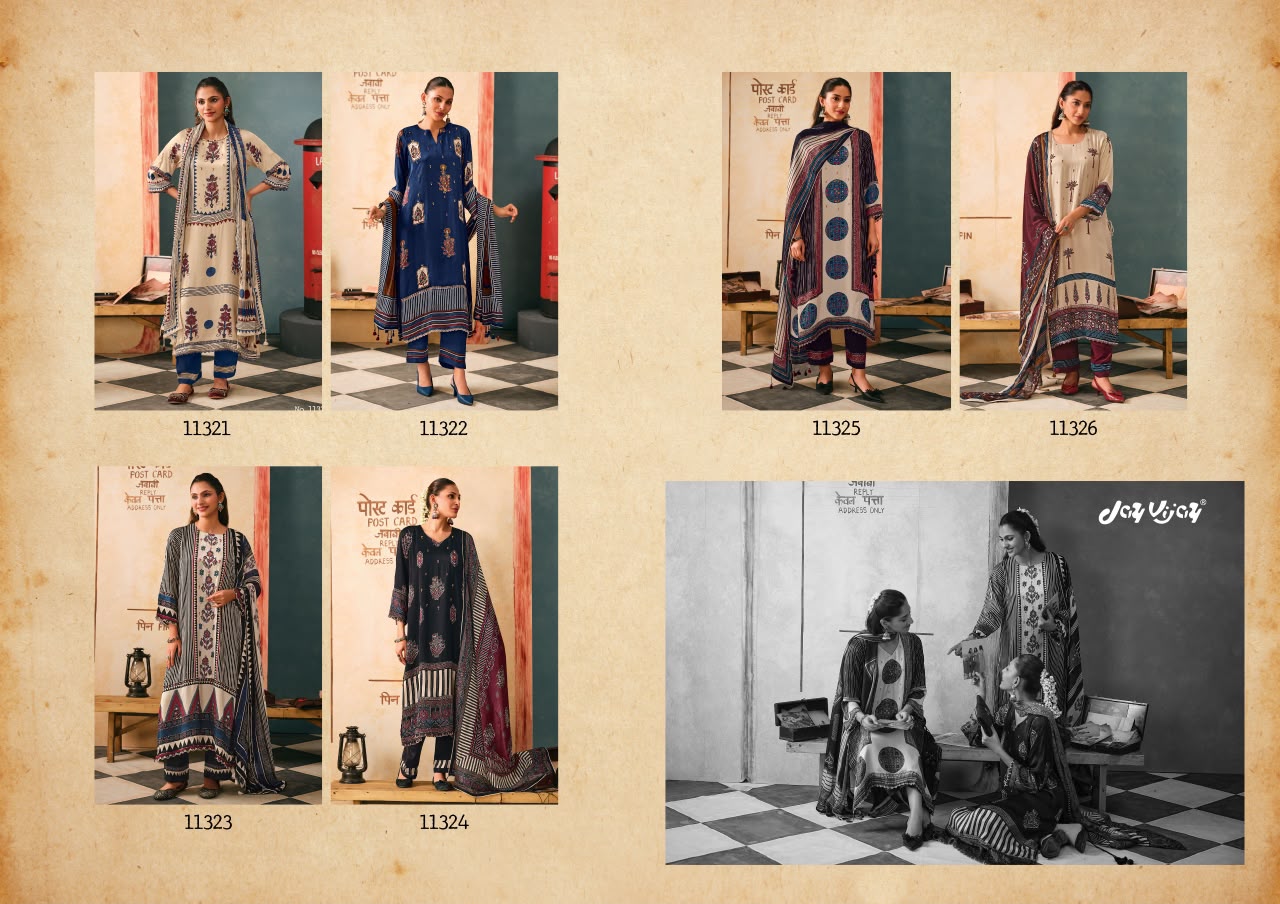 Yaado Ke Dhage Jay Vijay Satin Silk Pant Style Suits Exporter Gujarat