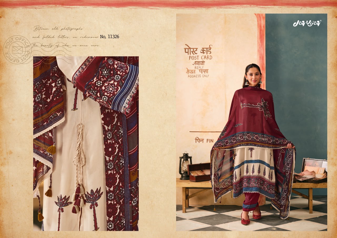 Yaado Ke Dhage Jay Vijay Satin Silk Pant Style Suits Exporter Gujarat