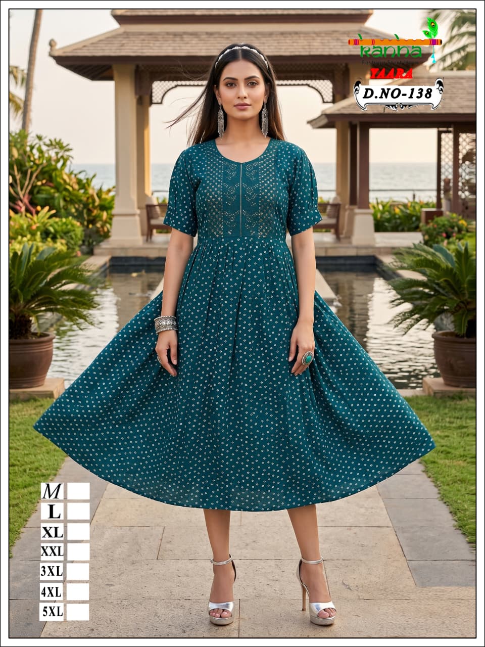 Yaara Kanha Liva Reyon Anarkali Kurtis Wholesale Price