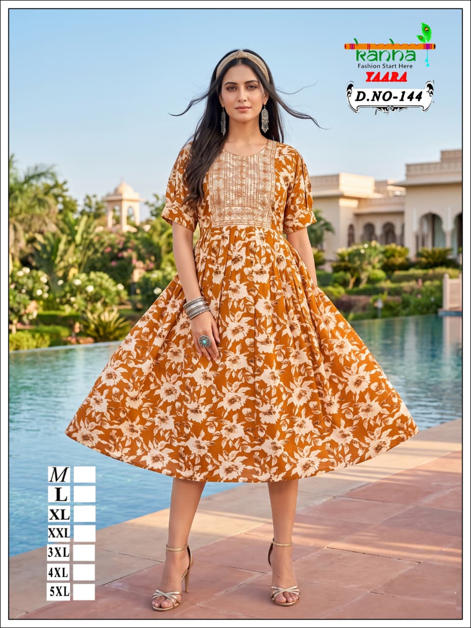 Yaara Kanha Liva Reyon Anarkali Kurtis Wholesale Price