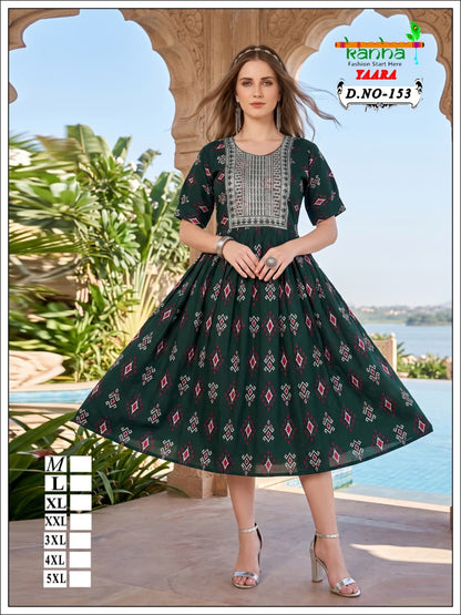 Yaara Kanha Liva Reyon Anarkali Kurtis Wholesale Price