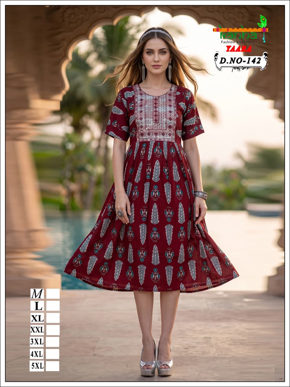 Yaara Kanha Liva Reyon Anarkali Kurtis Wholesale Price