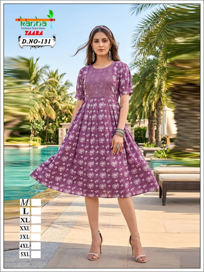 Yaara Kanha Liva Reyon Anarkali Kurtis Wholesale Price