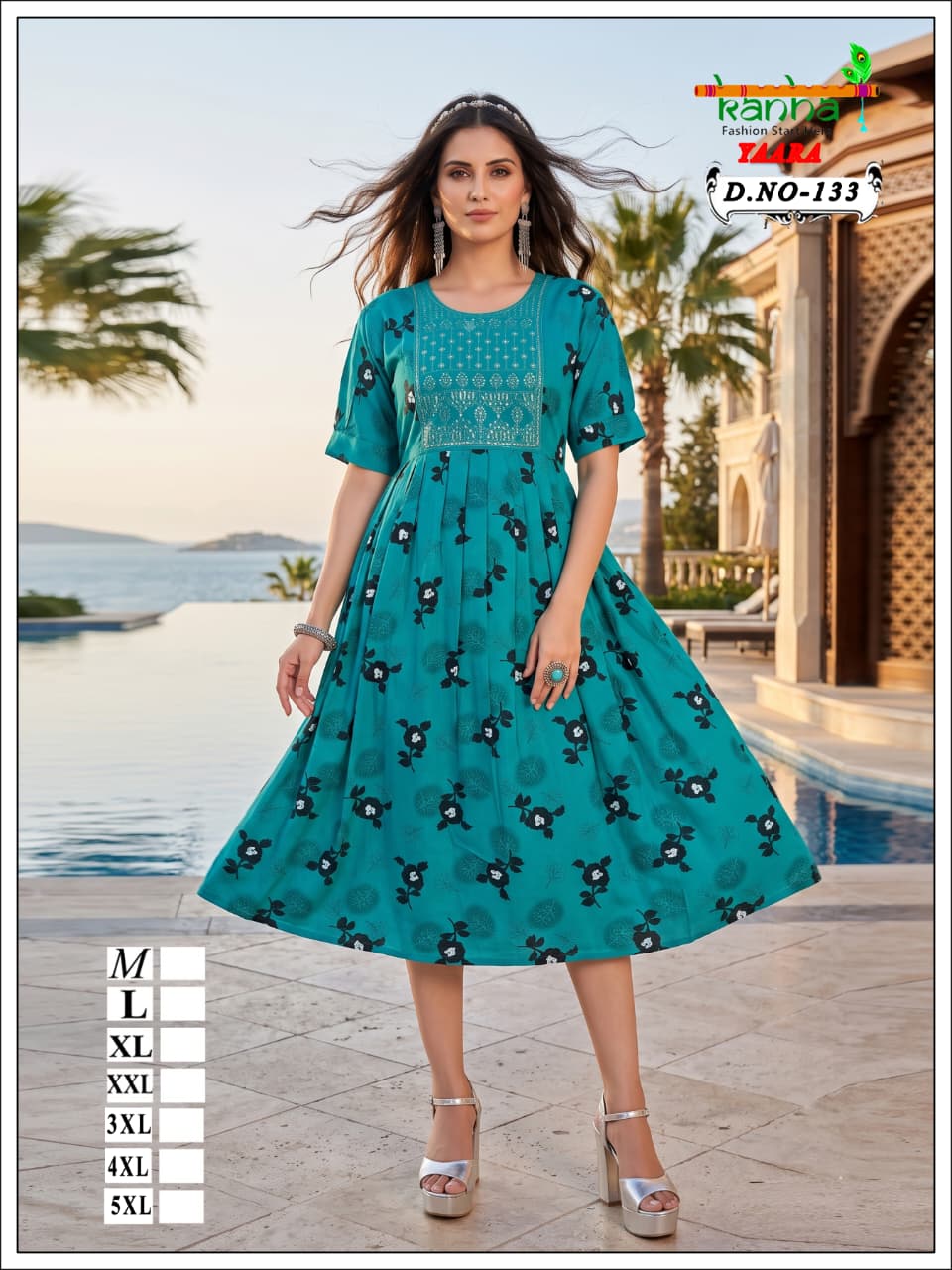 Yaara Kanha Liva Reyon Anarkali Kurtis Wholesale Price