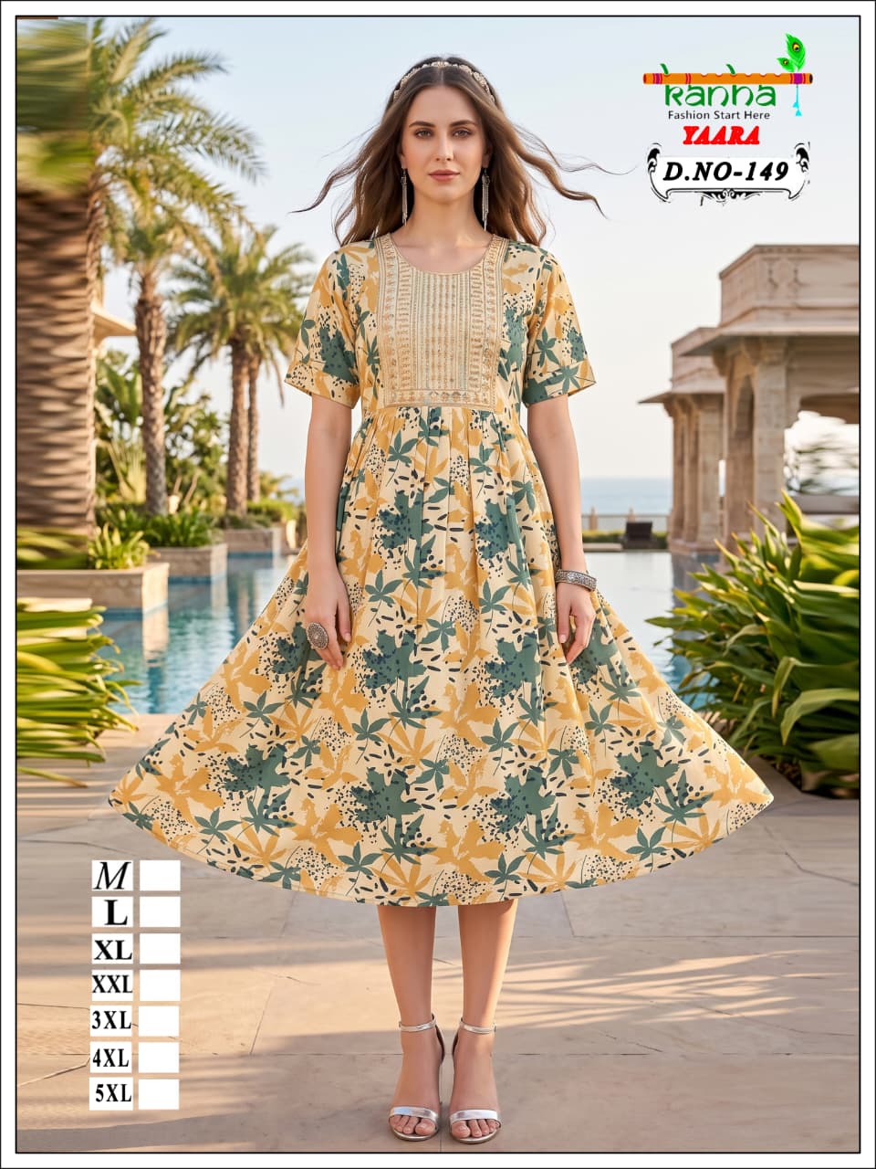 Yaara Kanha Liva Reyon Anarkali Kurtis Wholesale Price