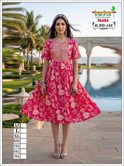 Yaara Kanha Liva Reyon Anarkali Kurtis Wholesale Price
