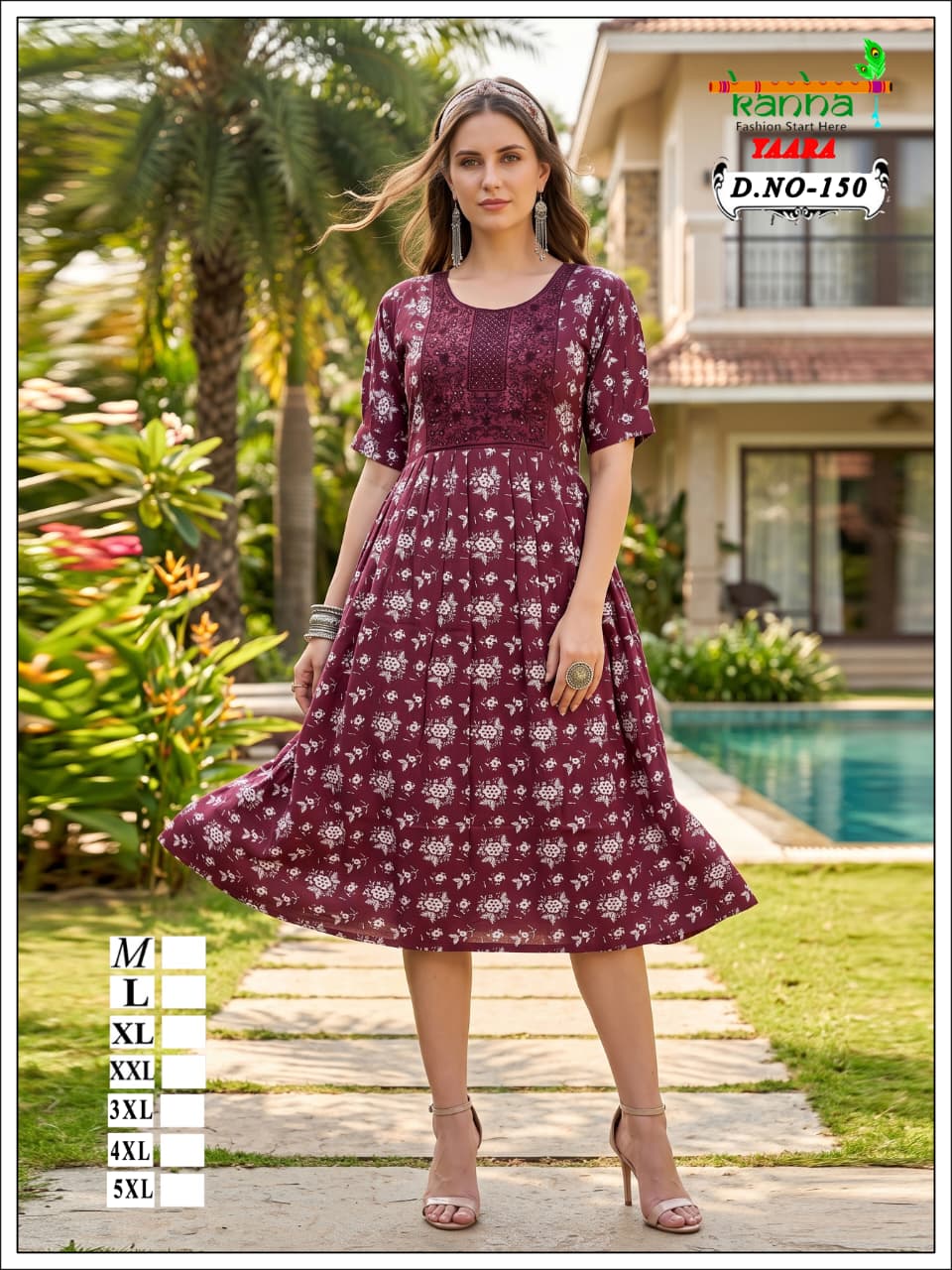 Yaara Kanha Liva Reyon Anarkali Kurtis Wholesale Price