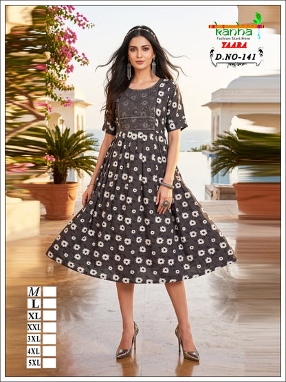 Yaara Kanha Liva Reyon Anarkali Kurtis Wholesale Price
