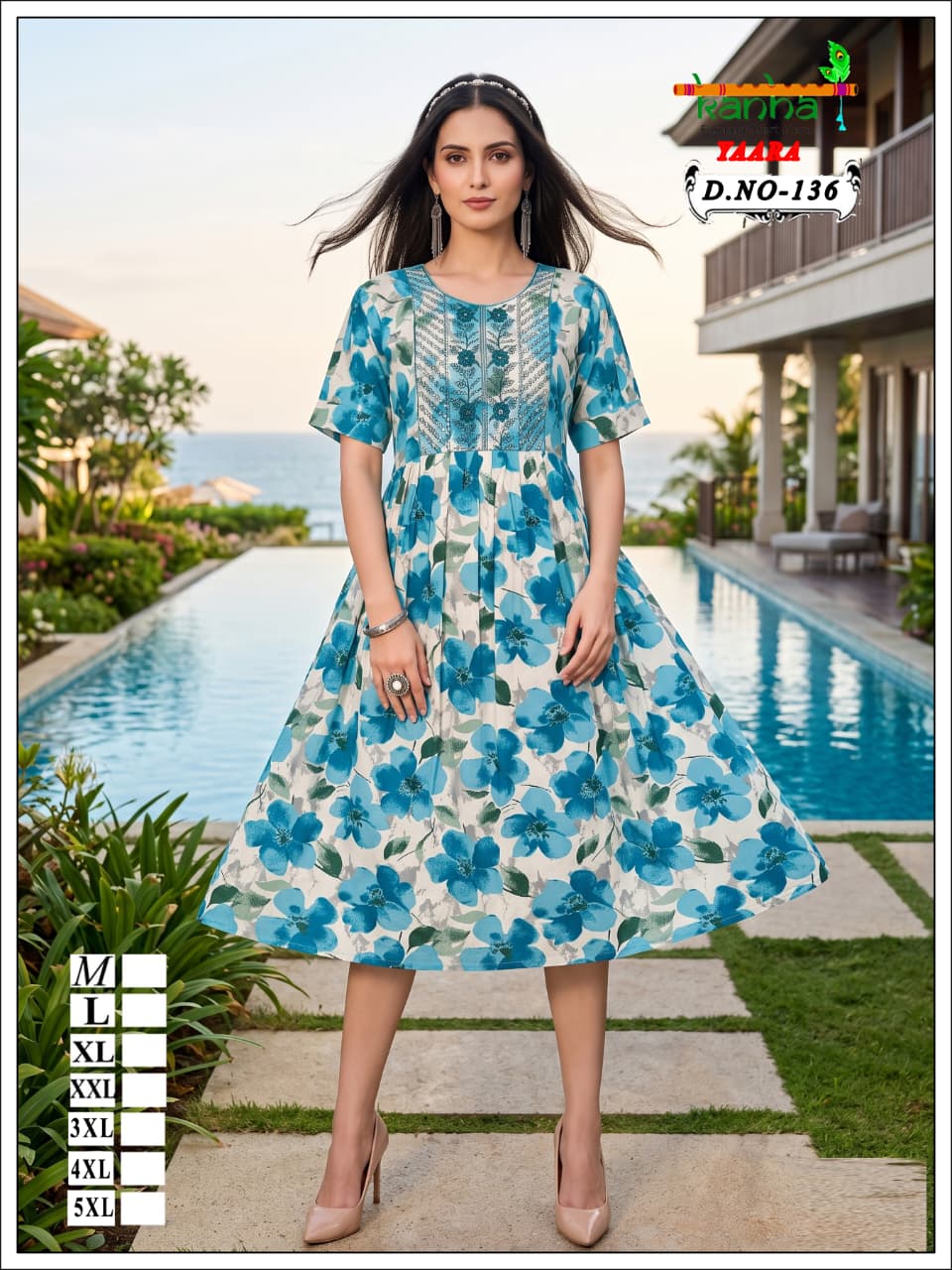 Yaara Kanha Liva Reyon Anarkali Kurtis Wholesale Price