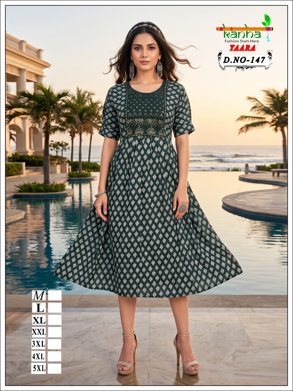 Yaara Kanha Liva Reyon Anarkali Kurtis Wholesale Price