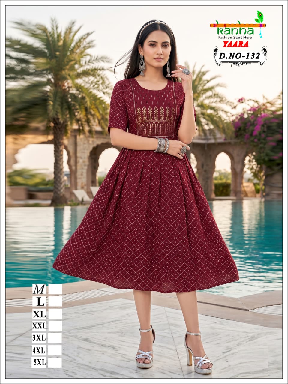 Yaara Kanha Liva Reyon Anarkali Kurtis Wholesale Price