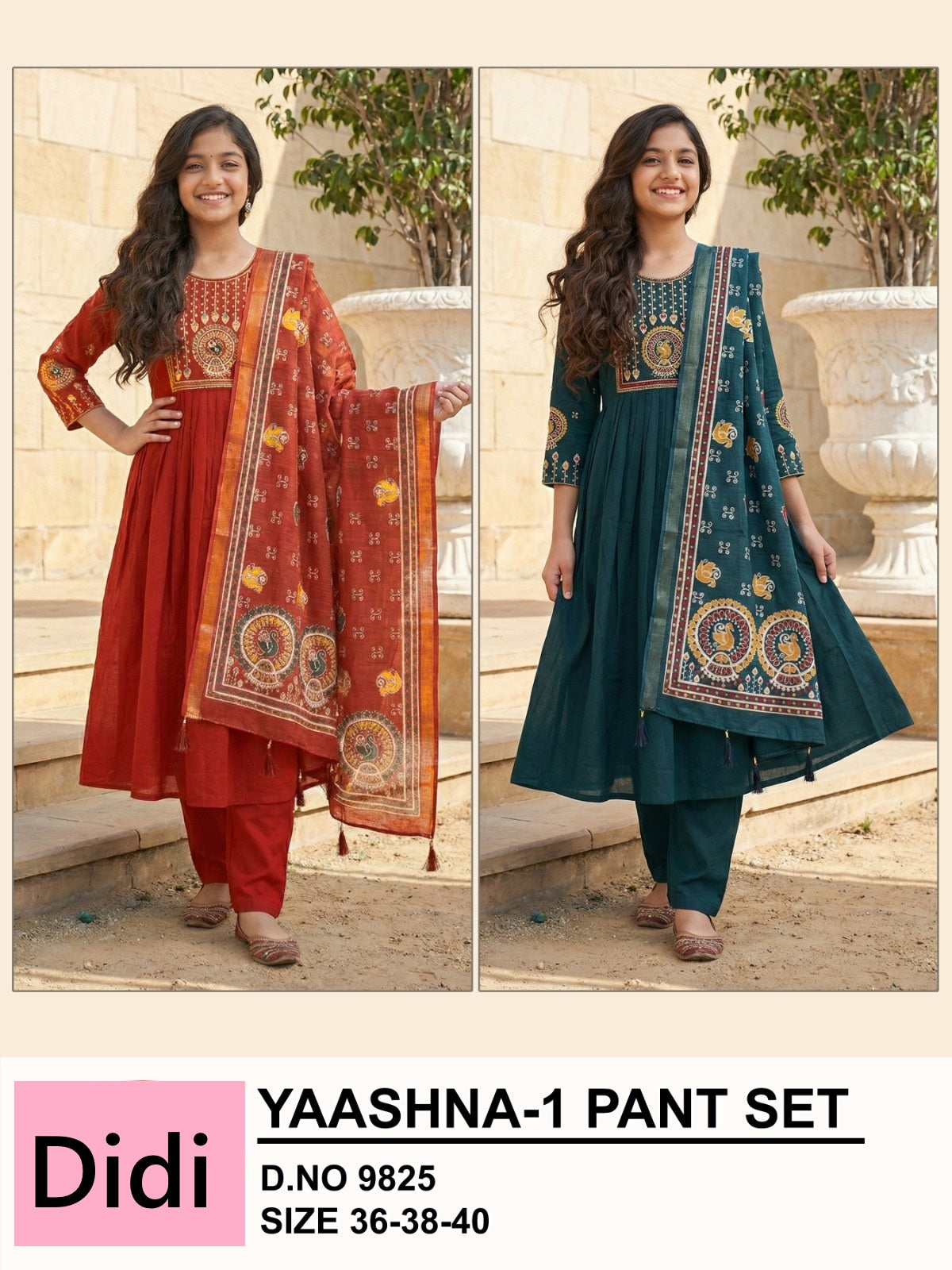 Yaashna 1 Dn 9825 Didi Cotton Girls Readymade Anarkali Suits Wholesale Price