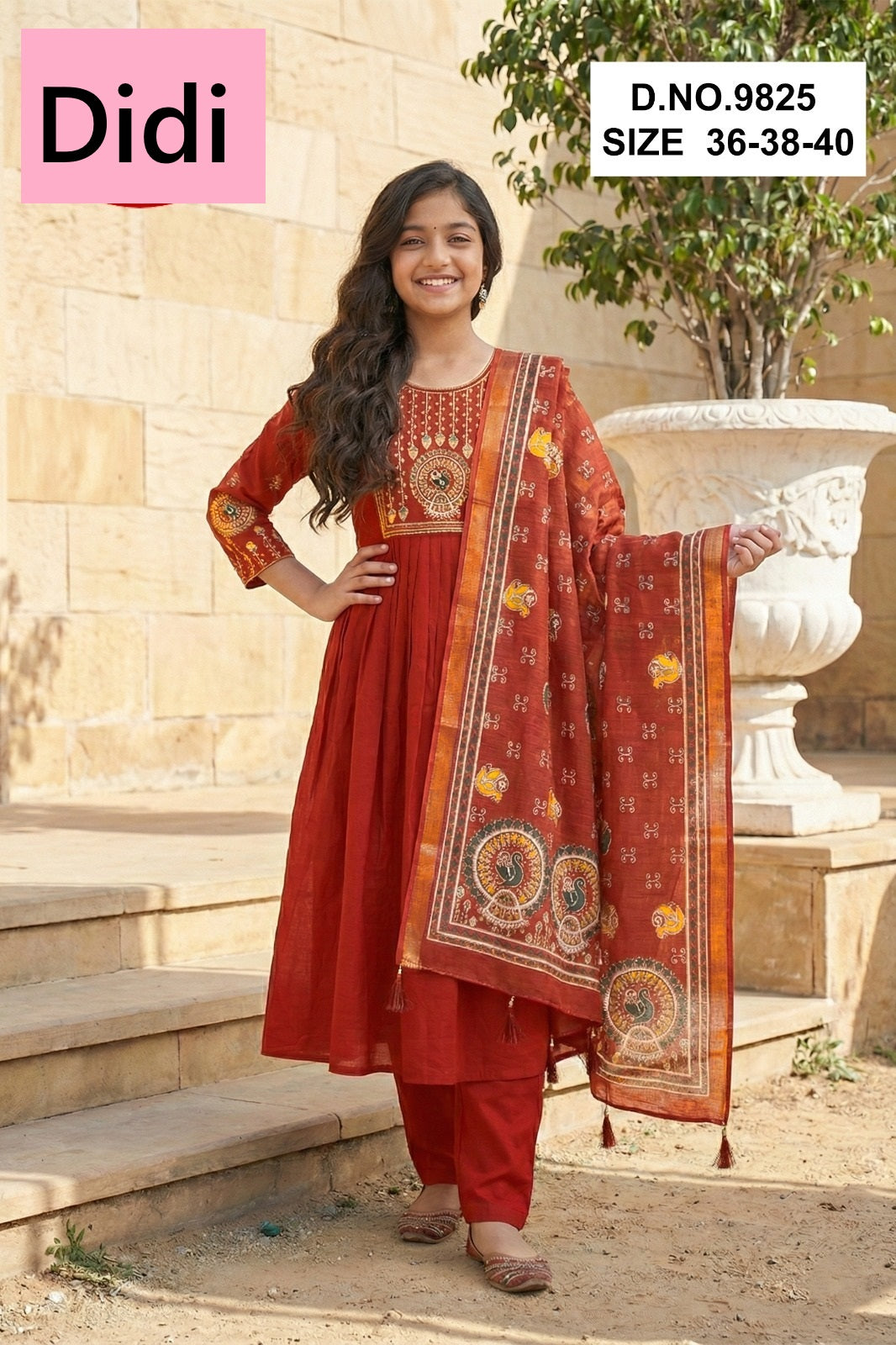 Yaashna 1 Dn 9825 Didi Cotton Girls Readymade Anarkali Suits Wholesale Price