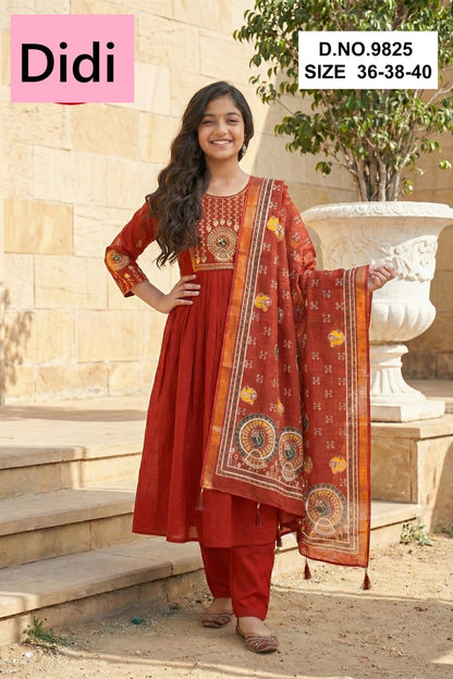 Yaashna 1 Dn 9825 Didi Cotton Girls Readymade Anarkali Suits Wholesale Price