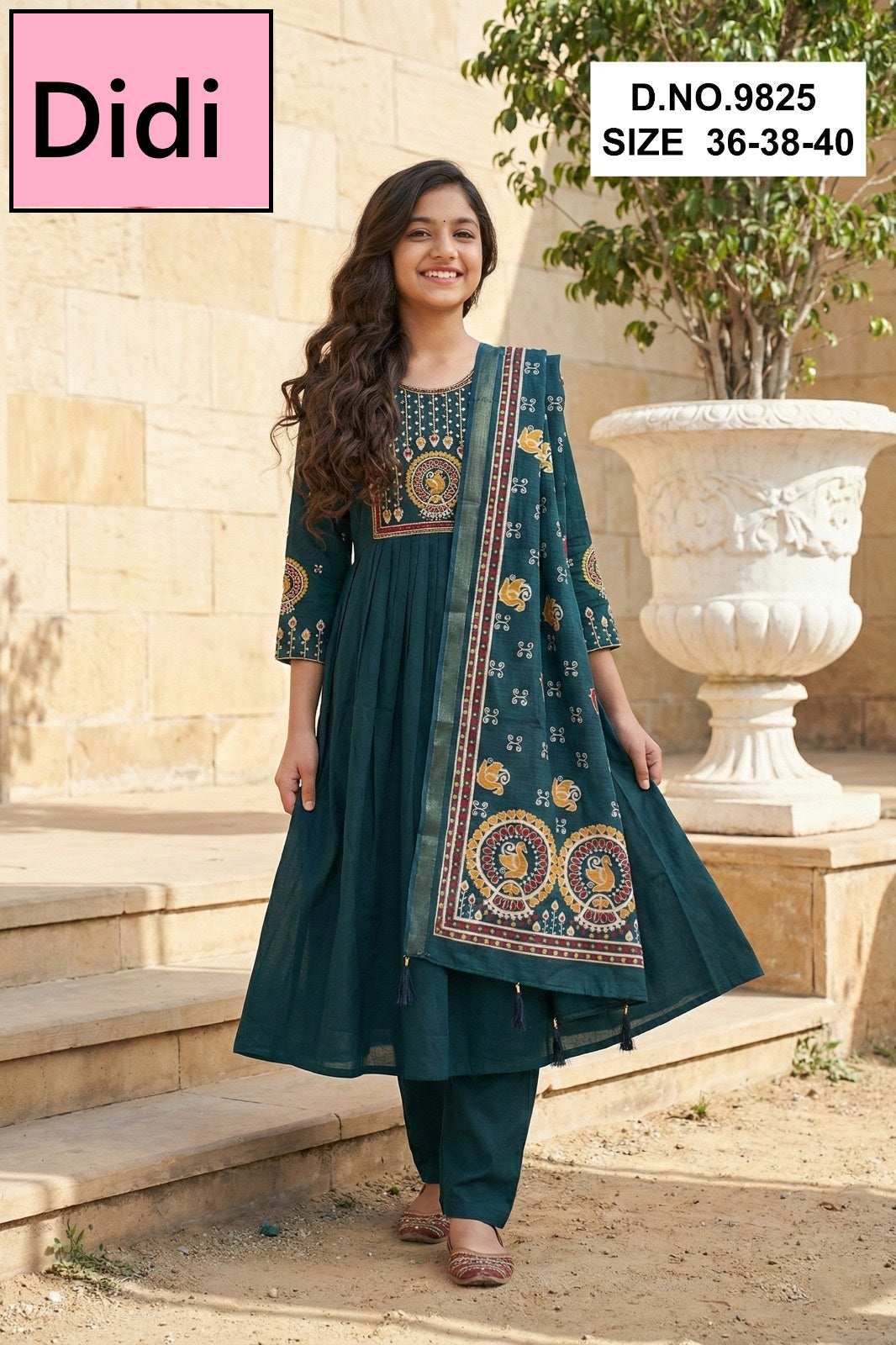 Yaashna 1 Dn 9825 Didi Cotton Girls Readymade Anarkali Suits Wholesale Price