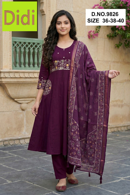 Yaashna 2 Dn 9826 Didi Cotton Girls Readymade Anarkali Suits Wholesaler India