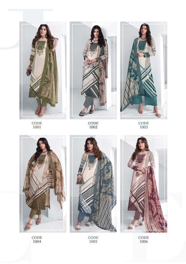 Yahaan Isabella Pure Cotton Pant Style Suits Exporter Gujarat