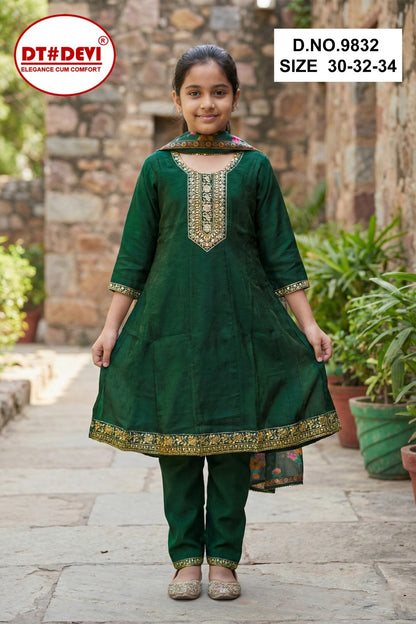 Yaksha 2 Dn 9832 Dt Devi Roman Simmer Girls Readymade Pant Suits Exporter India