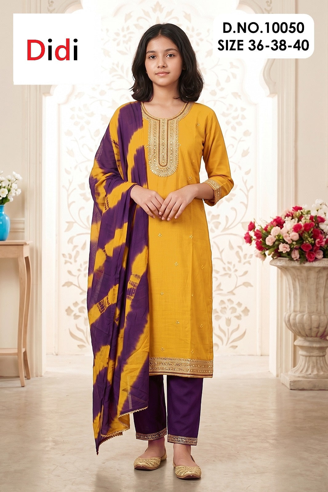 Yaleeni 2 Dn 10050 Didi Rayon 22Kg Girls Readymade Pant Suits Manufacturer India